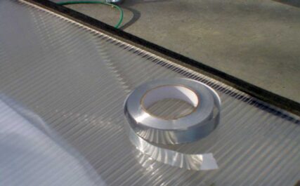 Polycarbonate Handling Information Del Sol Greenhouses and Sunrooms Aluminum tape roll 1-inch